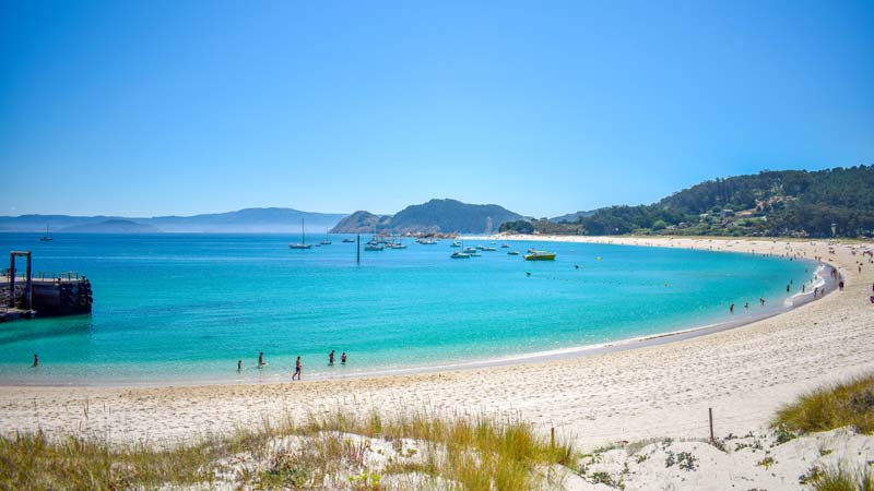 Praia de Rodas na Galiza
